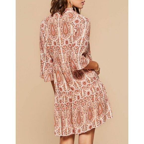 Spartina Maisie Dress Boho Paisley XL - Picture 3 of 8